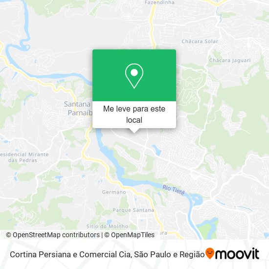 Cortina Persiana e Comercial Cia mapa