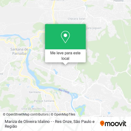 Mariza de Oliveira Idalino - - Res Onze mapa