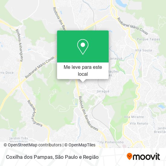 Coxilha dos Pampas mapa