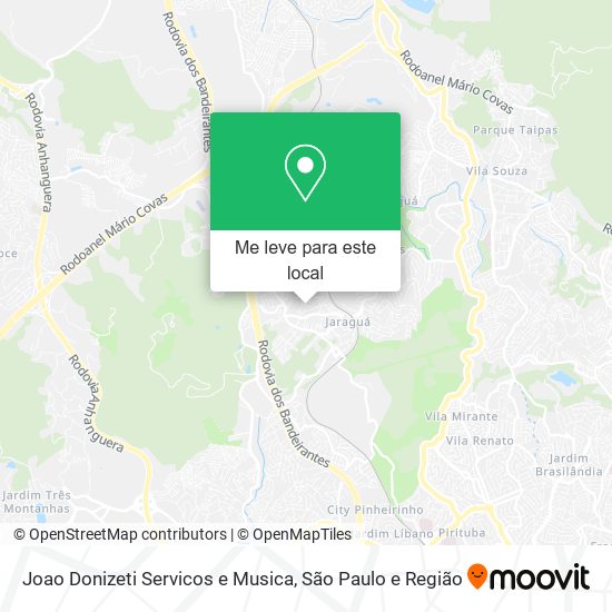 Joao Donizeti Servicos e Musica mapa