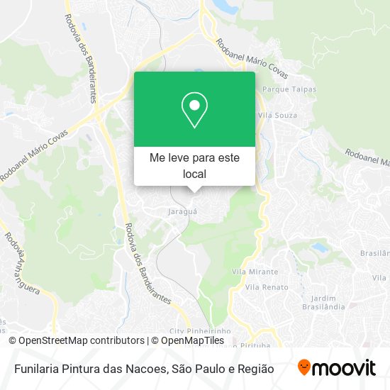 Funilaria Pintura das Nacoes mapa