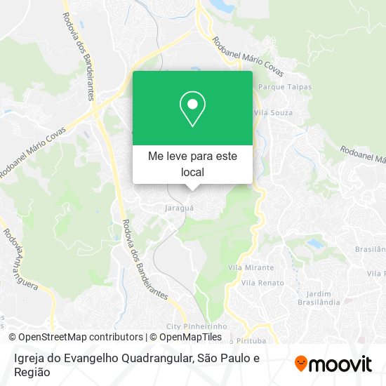 Igreja do Evangelho Quadrangular mapa