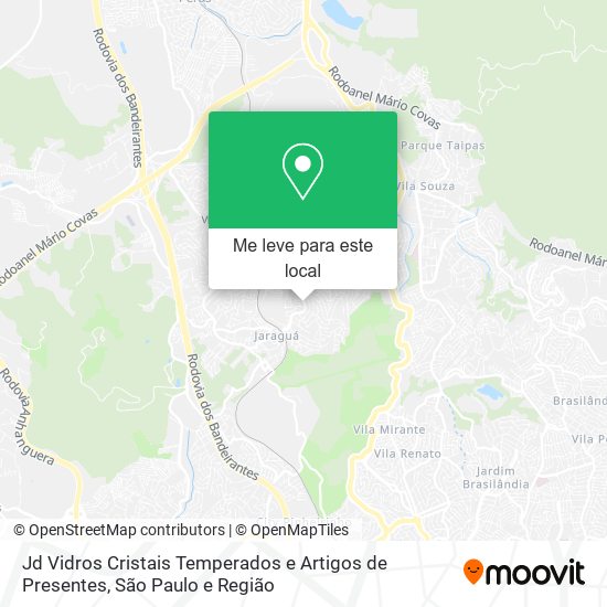 Jd Vidros Cristais Temperados e Artigos de Presentes mapa