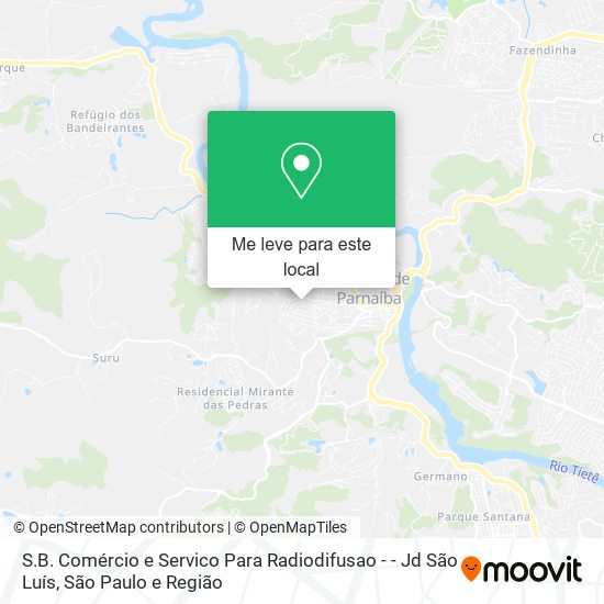 S.B. Comércio e Servico Para Radiodifusao - - Jd São Luís mapa