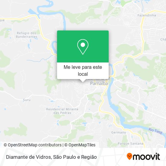 Diamante de Vidros mapa