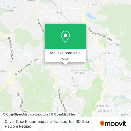Oliver Cruz Encomendas e Transportes RO mapa