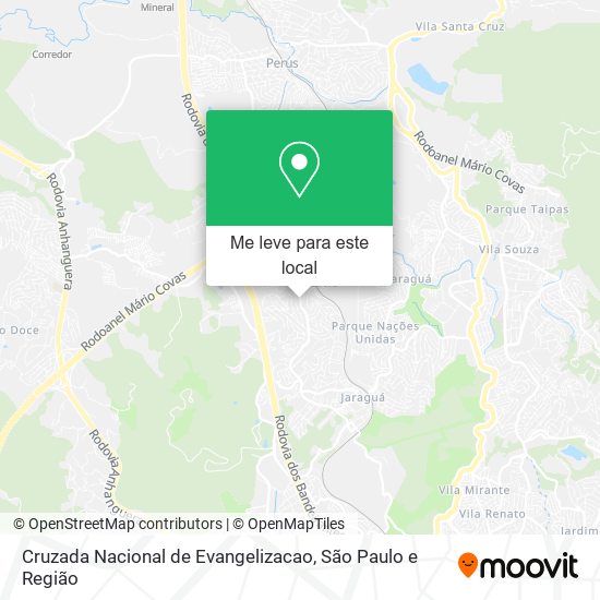 Cruzada Nacional de Evangelizacao mapa