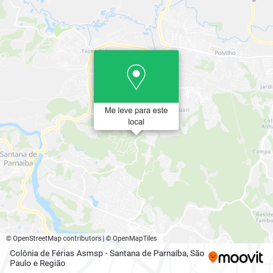 Colônia de Férias Asmsp - Santana de Parnaíba mapa