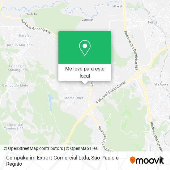 Cempaka im Export Comercial Ltda mapa