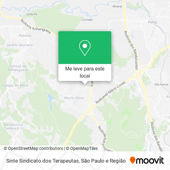 Sinte Sindicato dos Terapeutas mapa