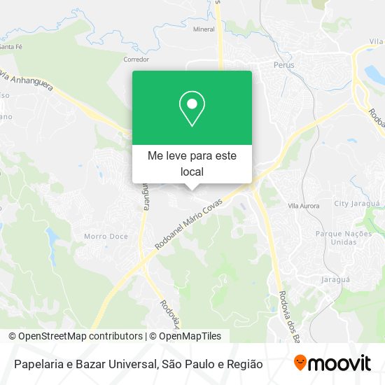 Papelaria e Bazar Universal mapa