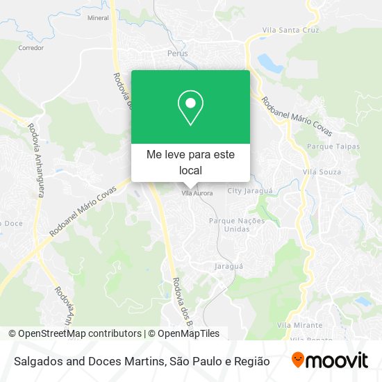 Salgados and Doces Martins mapa