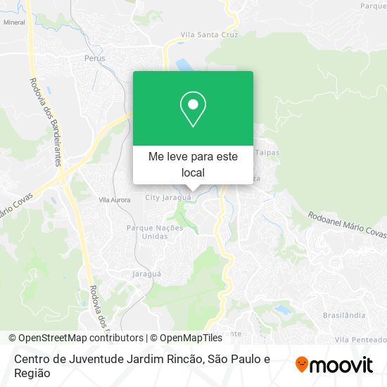 Centro de Juventude Jardim Rincão mapa