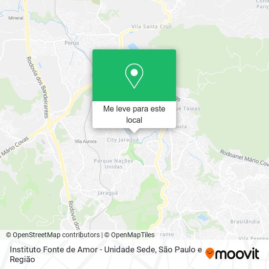 Instituto Fonte de Amor - Unidade Sede mapa