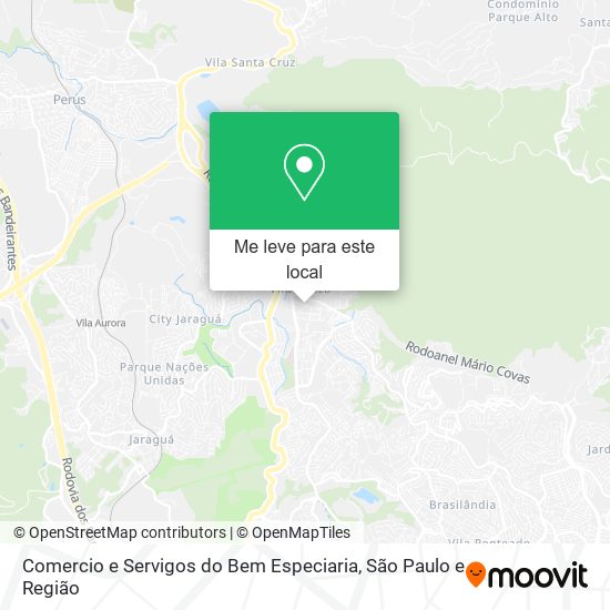 Comercio e Servigos do Bem Especiaria mapa