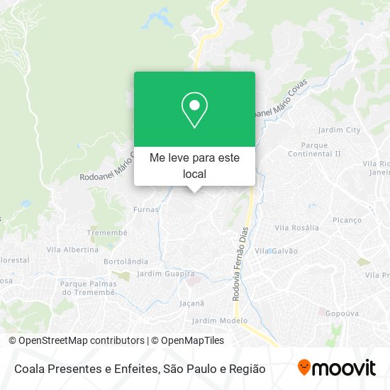 Coala Presentes e Enfeites mapa