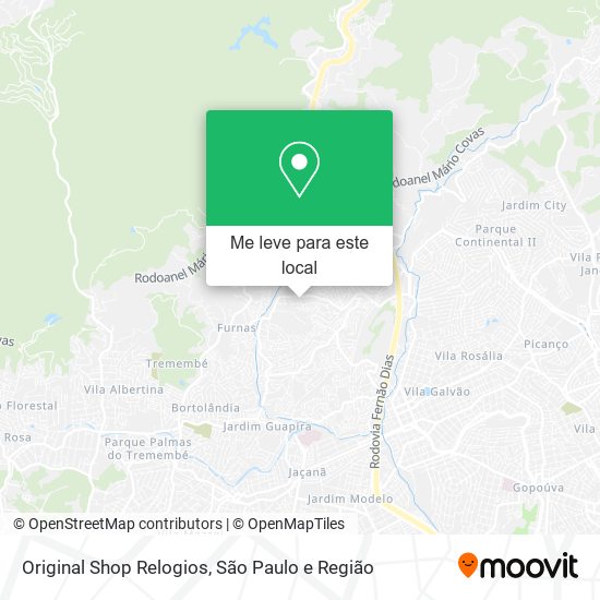 Original Shop Relogios mapa