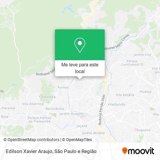 Edilson Xavier Araujo mapa