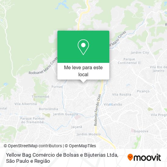 Yellow Bag Comércio de Bolsas e Bijuterias Ltda mapa