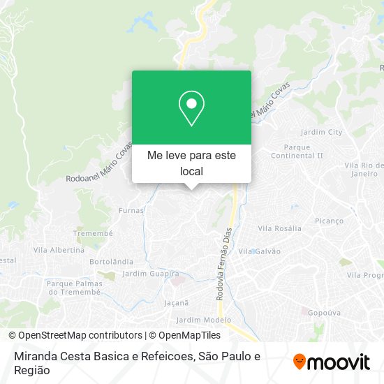 Miranda Cesta Basica e Refeicoes mapa