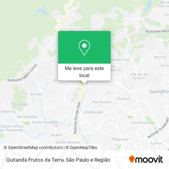 Quitanda Frutos da Terra mapa