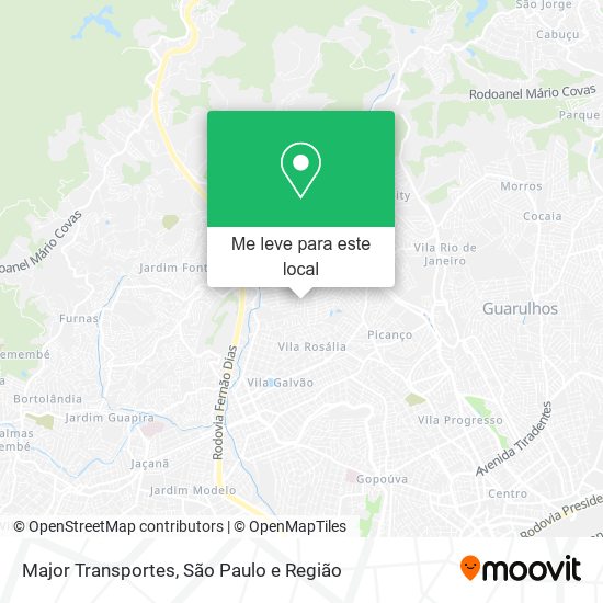Major Transportes mapa