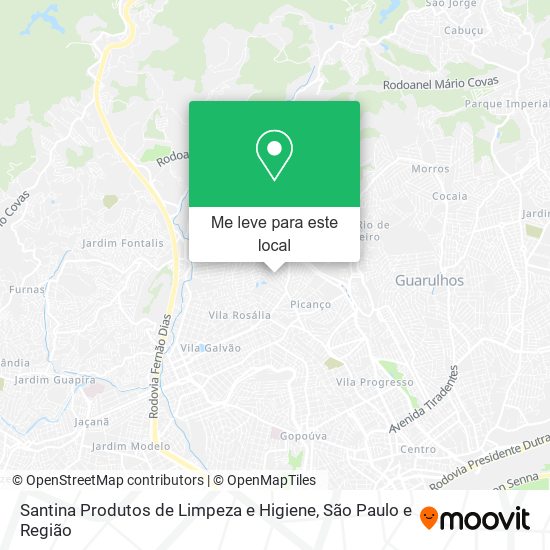 Santina Produtos de Limpeza e Higiene mapa