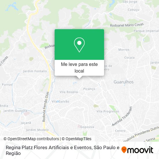 Regina Platz Flores Artificiais e Eventos mapa