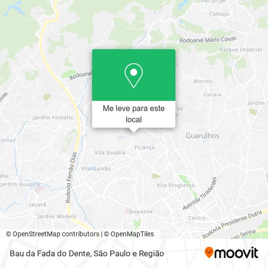 Bau da Fada do Dente mapa