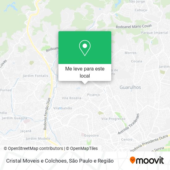 Cristal Moveis e Colchoes mapa