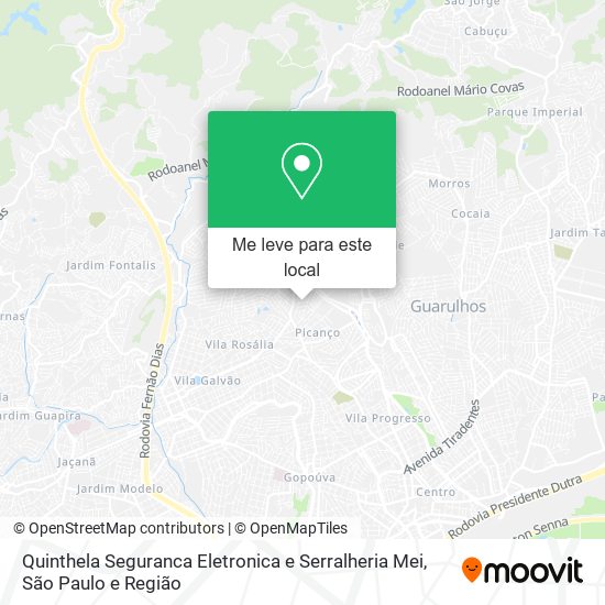 Quinthela Seguranca Eletronica e Serralheria Mei mapa