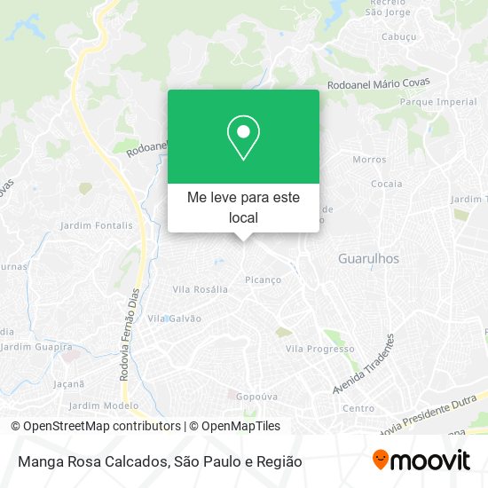 Manga Rosa Calcados mapa