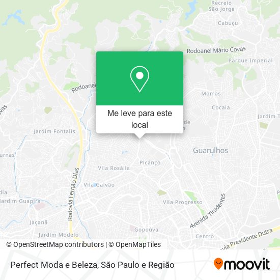 Perfect Moda e Beleza mapa