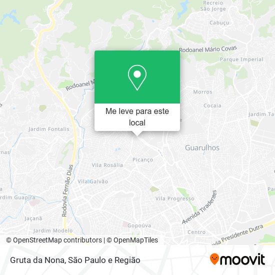 Gruta da Nona mapa
