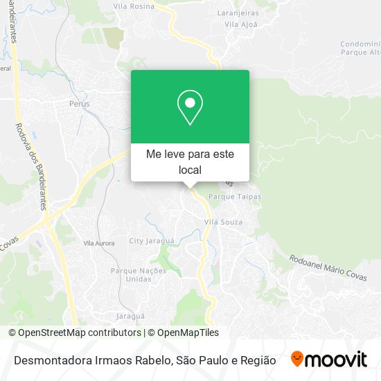 Desmontadora Irmaos Rabelo mapa