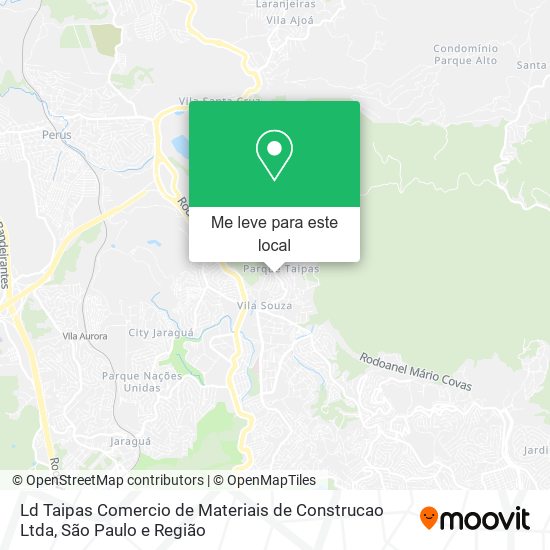 Ld Taipas Comercio de Materiais de Construcao Ltda mapa