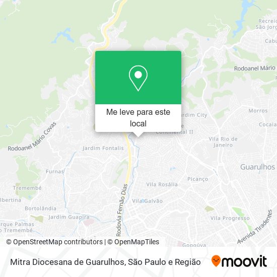 Mitra Diocesana de Guarulhos mapa