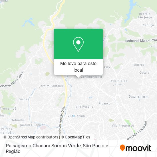 Paisagismo Chacara Somos Verde mapa