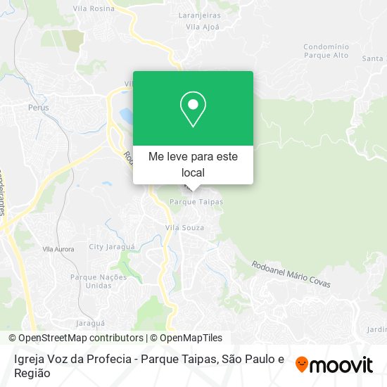 Igreja Voz da Profecia - Parque Taipas mapa