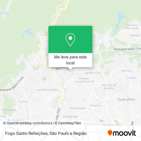 Fogo Santo Refeições mapa