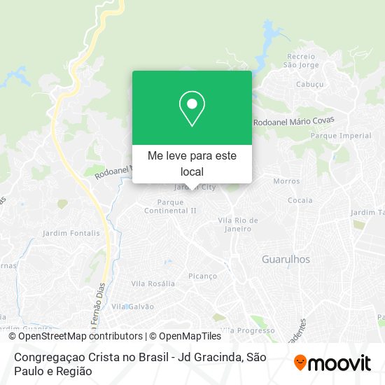 Congregaçao Crista no Brasil - Jd Gracinda mapa