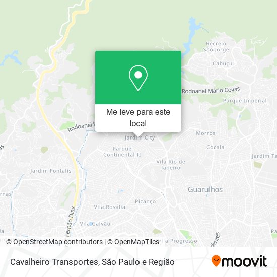 Cavalheiro Transportes mapa