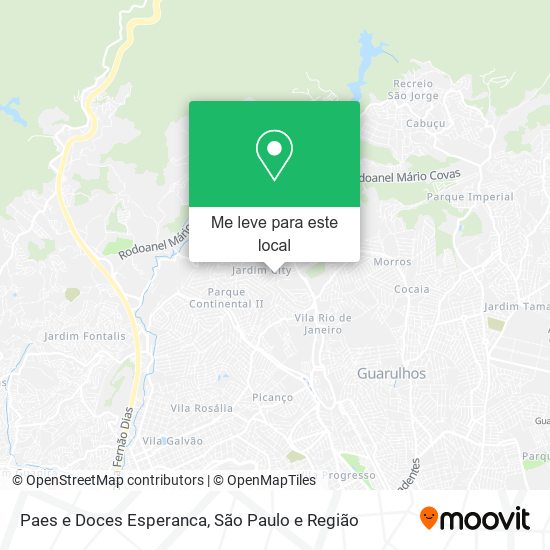 Paes e Doces Esperanca mapa