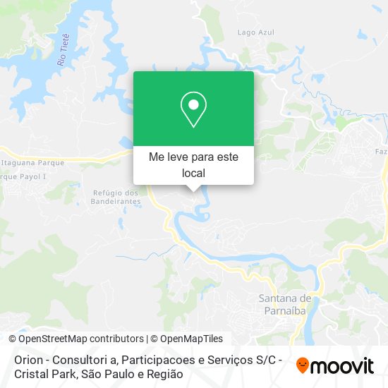 Orion - Consultori a, Participacoes e Serviços S / C - Cristal Park mapa