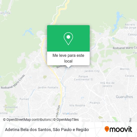 Adetina Bela dos Santos mapa