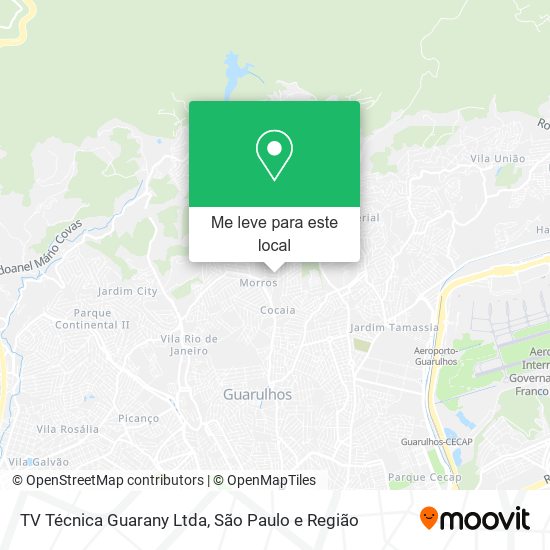 TV Técnica Guarany Ltda mapa