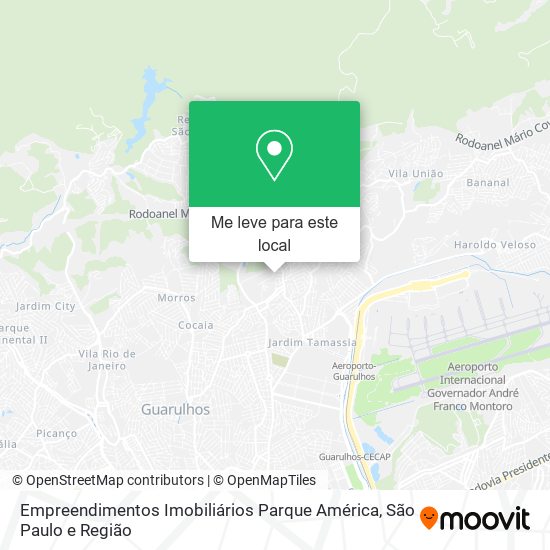 Empreendimentos Imobiliários Parque América mapa