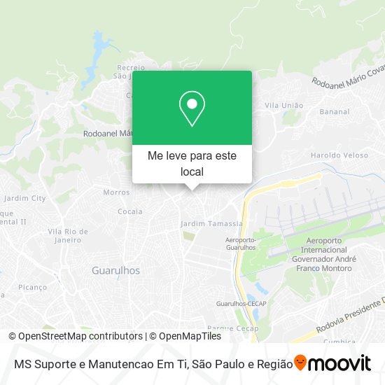 MS Suporte e Manutencao Em Ti mapa