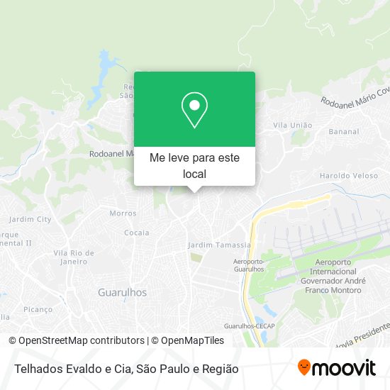 Telhados Evaldo e Cia mapa