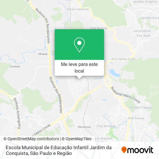 Escola Municipal de Educação Infantil Jardim da Conquista mapa